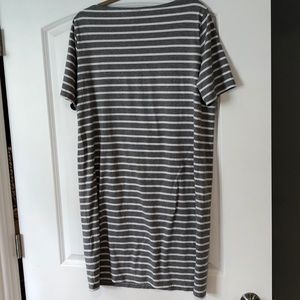 GAP dress - gray/white striped (XL)